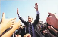  ?? Brian A. Pounds / Hearst Connecticu­t Media file photo ?? President George H. W. Bush greets a crowd gathered at Nolan Field in Ansonia on Aug. 24, 1992.