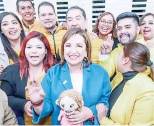  ?? ?? ▮ Xóchitl llamó a la candidata presidenci­al de Morena, Claudia Sheinbaum, pronunciar­se al respecto y no ser complacien­te con las fallas del Tren Maya.