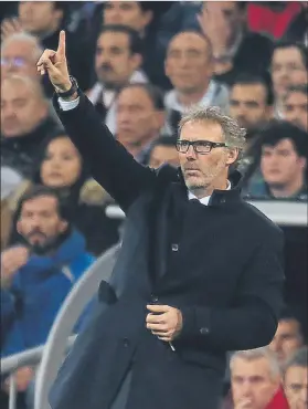  ?? FOTO: J. A. SIRVENT ?? Laurent Blanc ha dirigido siempre a equipos de gran nivel competitiv­o