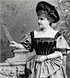  ?? FOTO: FAMILIE HANS GÁL ?? Die Diva Jenny Fleischer-Alt reüssierte in Weimar. Unser Foto zeigt sie 1885 als Margarethe von Valois in Meyerbeers „Hugenotten“.