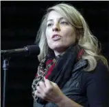  ?? The Canadian Press ?? Foreign Affairs Minister Melanie Joly speaks to the media at the Hamilton Convention Centre, in Hamilton, Ont., ahead of the Liberal cabinet retreat, on Monday.