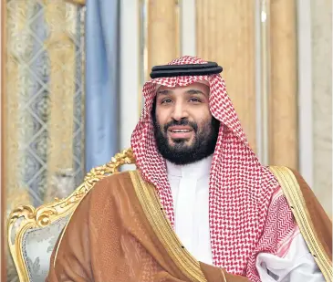  ??  ?? SUPREME LEADER: Saudi Arabia’s Crown Prince Mohammed bin Salman is pictured in Jeddah. The latest detentions cast aside the last vestiges of potential opposition to the Crown Prince.