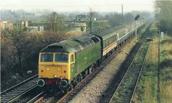  ?? DON BENN ?? Christmas Eve 1986 and No. 47 500 approaches Paddock Wood on the 10.45am Dover Western Docks to Liverpool Lime Street.