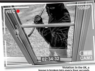  ??  ?? Violation: In the UK, a house is broken into every four seconds