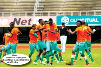  ??  ?? Caps United are reaping the benefits of their patnership with NetOne