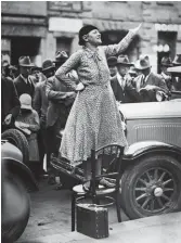  ??  ?? Top, Emmeline, Christabel and Sylvia, 1911. Above, Adela in Sydney, 1931