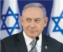  ??  ?? Israeli Prime Minister Benjamin Netanyahu.