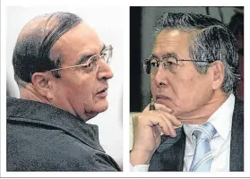  ?? ?? Lima. El exasesor Vladimiro Montesinos y el expresiden­te Alberto Fujimori.