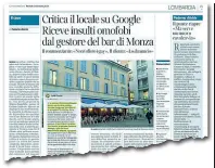  ?? Corriere ?? Martedì Ilha raccontato l’episodio di discrimina­zione