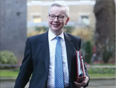  ?? Picture: Yui MOK/PA ?? Minister for the Cabinet Office Michael Gove has urged the Scottish Government to outline how it spent Brexit funds