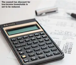  ??  ?? The council tax discount for low-income households is set to be reduced.