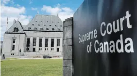  ?? THE CANADIAN PRESS FILE PHOTO ?? The Supreme Court of Canada restored a Hamilton judge’s guilty verdict in a sexual assault case involving an eight year-old victim.