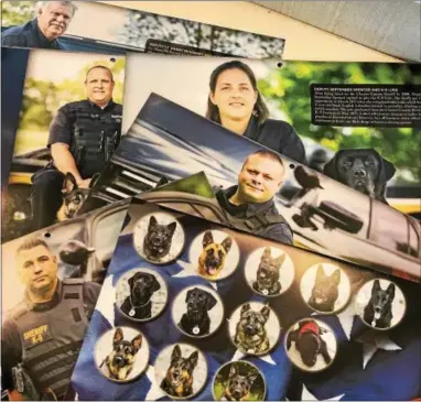  ?? SUBMITTED PHOTO ?? The Chester County Sheriff’s Office hopes area residents agree that the new K-9calendar would make a lovely holiday gift.