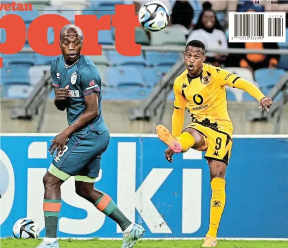  ?? /DARREN STEWART/GALLO IMAGES ?? Ben Motshwari of AmaZulu in action against Ashley du Preez of Kaizer Chiefs during their DStv Premiershi­p at Moses Mabhida Stadium in Durban on Sunday.