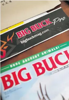  ?? KAYLE NEIS ?? Publisher Rob Manley says females make up the fastest growing readership segment for Big Buck magazine.