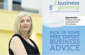  ??  ?? Opportunit­y Business Gateway Lanarkshir­e’s Liz Mccutcheon