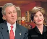  ?? ?? George y Laura Bush, en la entrevista.