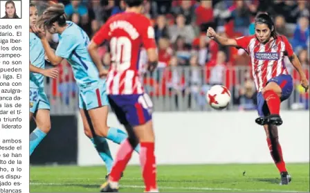  ??  ?? LA IDA. La rojiblanca Kenti empató para el Atlético (1-1) en el partido de ida disputado en Madrid.