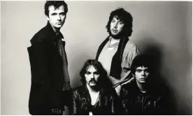  ??  ?? Defiant … the Stranglers, with Dave Greenfield seated middle. Photograph: Chris Gabrin/ Redferns