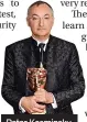  ?? ?? Peter Kosminsky with a BAFTA for Wolf Hall in 2016