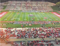  ?? WILL WEBBER/NEW MEXICAN FILE PHOTO ?? UNM fans failed to pack University Stadium in October for a game against Louisiana-Monroe that started at 7 p.m. on a Saturday. The Lobos won handily, 59-17. UNM Athletic Director Paul Krebs said this week a new approach to football ticket pricing has...