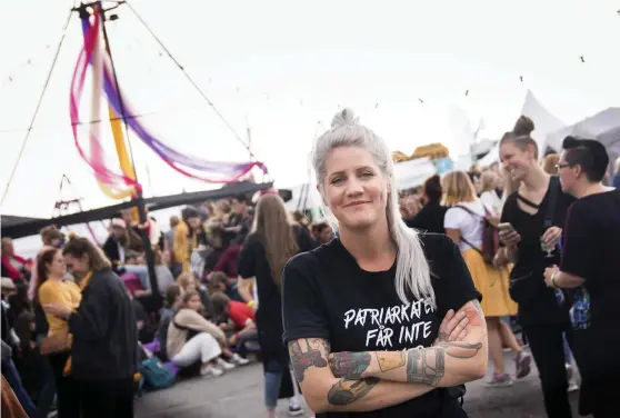  ?? Bild: FRIDA WINTER/TT ?? TRYGG PLATS. Statements grundare Emma Knyckare är nöjd över festivalen. ”Det allra bästa är att få göra ett rum för människor där de känner sig trygga”, säger hon.