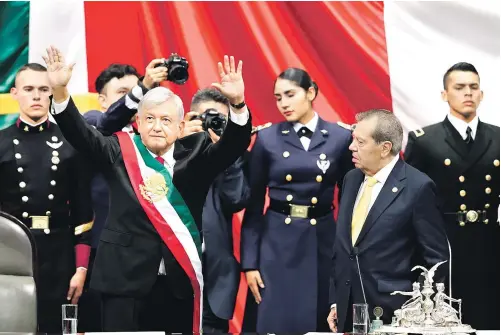  ?? AGENCIAS ?? Historia. Andrés Manuel Lopez Obrador, al frente de un partido constituid­o hace 7 años, logró la victoria y el pasado sábado asumió como nuevo presidente de México.