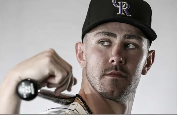  ?? PHOTOS BY AARON ONTIVEROZ — THE DENVER POST ?? Outfielder Nolan Jones was a breakout star for the Rockies last year, hitting .297with 20home runs and 63RBIS in just 102games. He also led the majors with 19outfield assists.