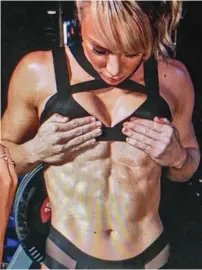  ??  ?? Gym bunny: Chloe Madeley recently boasted of her 12.5 per cent body fat