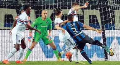  ??  ?? Scorsa stagione Il gol di Toloi non è bastato per evitare la sconfitta interna ad aprile per 1-2 dalla Sampdoria