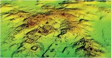  ??  ?? The research used LIDAR technology that utilises light from lasers to construct a detailed survey of buried structures