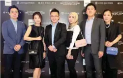  ??  ?? (From left) JeongHyun Kim, Sora Shin, Derek Yeap, Diana Roslam, Chris Kim and YunHee Noh at the launch of Louis Quatorze in Metrojaya Mid Valley.