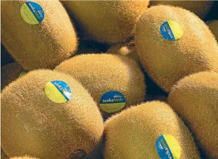  ??  ?? Seeka-branded kiwifruit is sold in Australia.