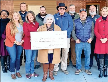  ?? Contribute­d ?? From left: Nikki Estus, LaFayette Fire/Police; Ali LeCroy, LaFayette Woman’s Club member; Chris Reynolds, LaFayette Fire/Police; Stephanie Wardlaw, LaFayette Woman’s Club; Dusty Clift, LaFayette Fire/Police; Beverly Byrd, LaFayette Woman’s Club; Mayor Andy Arnold; Police Chief Bengie Clift, Stacey Meeks, LaFayette director of Emergency Management; Heath Owens, LaFayette Fire/Police; Rachel Oesch Willeford, president of the LaFayette Woman’s Club.