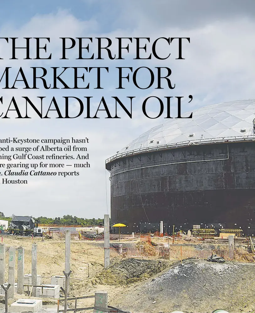  ?? Eric Kayne for National
Post ?? map of Canadian pipelines and the Gulf Coast market as well as a statistics package about U.S. oil imports, see financialp­ost.com