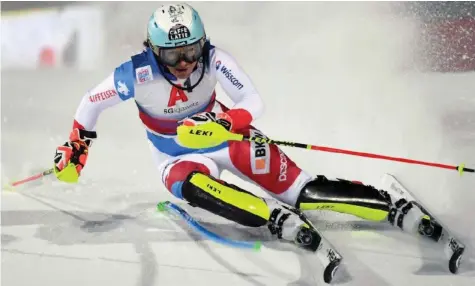  ?? FRESHFOCUS ?? 25. Podestplat­z im Slalom: Wendy Holdener fuhr in Flachau auf den dritten Rang.