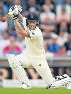  ?? Picture: Getty Images. ?? Ben Stokes on his way to a century on an eventful first day in the second Test at Headingley.