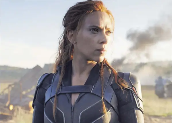  ?? MARVel STudIoS PARA lN ?? Scarlett Johansson vuelve a vestir el traje de la Viuda Negra en su nueva película.