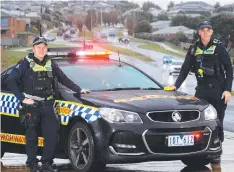  ?? Picture: GLENN FERGUSON ?? ON THE BEAT: Highway patrol’s Senior-Constable Adam Clay and Leading Senior-Constable Rob Nuske.