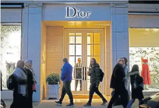  ?? /Reuters ?? Out in the cold: A Dior store in London in December 2018. The luxury goods maker apologised for the behaviour of an employee during a campus recruiting event.