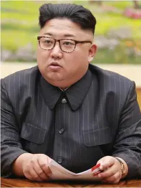  ??  ?? Defying the UN: Dictator Kim Jong-un yesterday