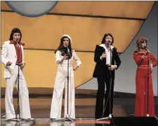  ??  ?? Brotherhoo­d of Man in the 1976 Eurovision Song Contest.