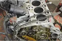  ??  ?? Catastroph­ic engine damage was caused to MINI’S engine when chain snapped. But engineer said Stuart should have noticed rattling noise FAILURE