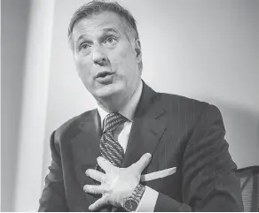  ?? ERNEST DOROSZUK / POSTMEDIA NEWS FILES ?? When every explanatio­n Tory leadership hopeful Maxime Bernier makes begins and ends with “more freedom,” it makes one nervous, writes National Post’s Andrew Coyne.