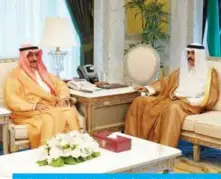  ??  ?? His Highness the Deputy Amir and Crown Prince Sheikh Nawaf Al-Ahmad Al-Jaber Al-Sabah meets with Sheikh Dr Ibrahim Al-Duaij Al-Sabah.