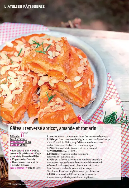 Gateau Renverse Abricot Amande Et Romarin Pressreader