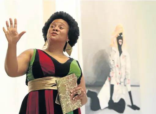  ?? /Antonio Muchave ?? Sarah’s story: Poet, performer and actress Lebo Mashile, the latest artist to take on the story of Sarah Baartman, turns the story on its head.