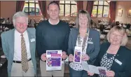  ??  ?? John Goodall with Ian McConnell, Paula Ross and Margaret Boyd at the Rotary Club of Lochaber’s lunch meeting.