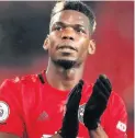  ??  ?? United’s Paul Pogba