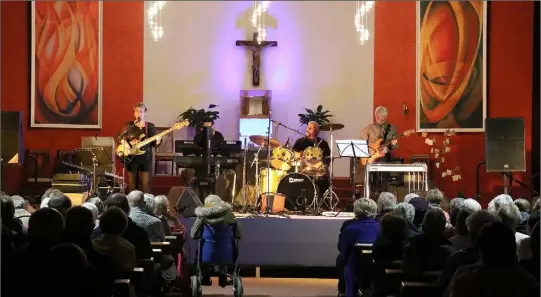  ??  ?? Theresa &amp; The Stars on stage at the St Aidan’s Parish Concert in Ferns Church.